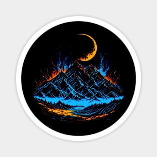 Minimalist landscape in dark Magnet